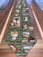 Vineyard and Wine Bottles Runner (Hexagon Ends)