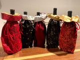 Red and Silver Holiday Beverage Bag