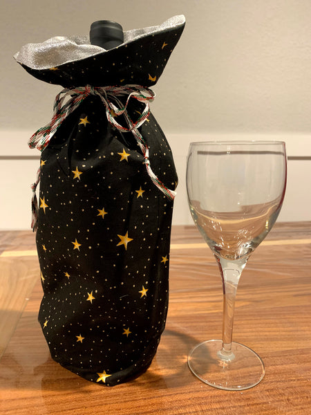 Stars and Silver Holiday Beverage Bag