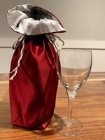 Red and Silver Holiday Beverage Bag